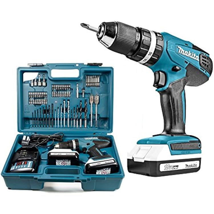 Makita 18 V Cordless Combi Drill, 2 x 