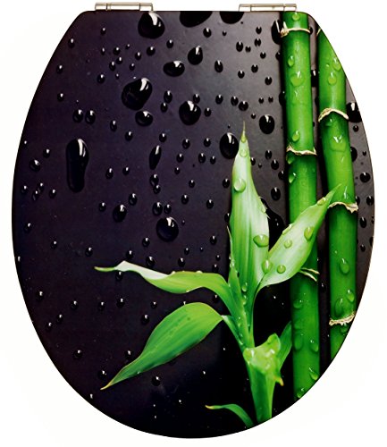 Cornat KSDSC304 Art of Acryl WC-Sitz, Hochglanz-Acryloberfläche, Holzkern, Klavier schwarz - 3