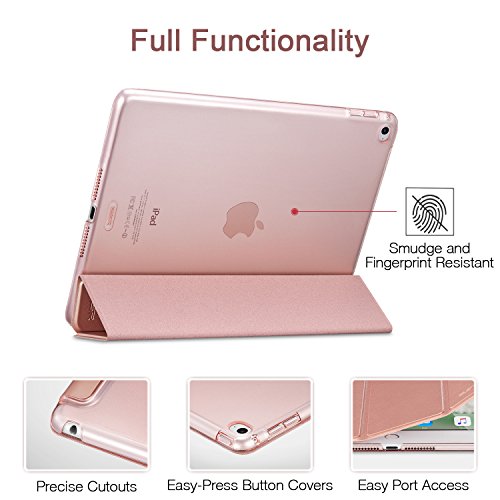 iPad Mini 4 Hülle, ESR® Yippee Series Auto aufwachen/Schlaf Funktion Ledertasche mit durchschaubar Rückseite Abdeckung Leichtgewicht Anti-Kratzer Schutzhülle für iPad Mini 4 (Roségold) - 8