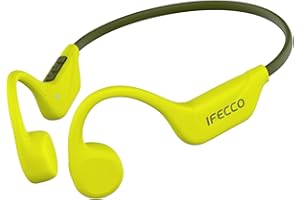 I LOVE E IFECCO IFECCO Bone Conduction Headphones Bluetooth 5.4 - IPX5 Waterproof Bone Conduction Earbuds with Mic,Open Ear Wireless Sport Headphones for Cycling Running Hiking