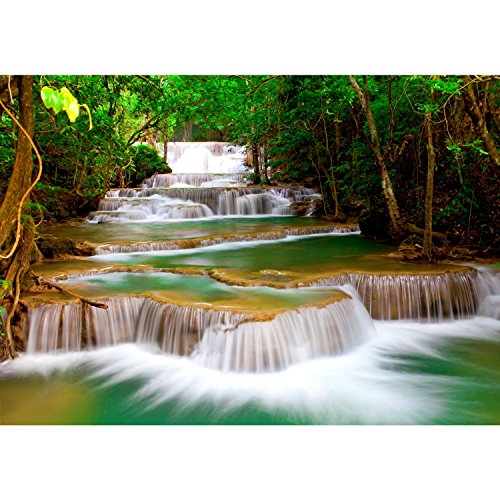 Fototapete Wasserfall 352 x 250 cm – Vliestapete – Wandtapete – Vlies Phototapete – Wand – Wandbilder XXL – !!! 100% MADE IN GERMANY !!! Runa Tapete 9036011a - 6