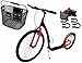Produktbild City Scooter Master 26 Zoll vorne / 20 Zoll hinten schwarz-rot Tretroller + Korb + Halterung