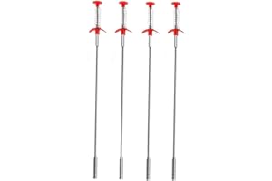 Kaxich 4 Stück Haarfänger für Abfluss, Abfluss Schlange Haar Clog Remover aus Edelstahl Badewanne Haarreinige Abwasserkanal Reinigungswerkzeuge Drain Snake für Küche, Bad, Toilette