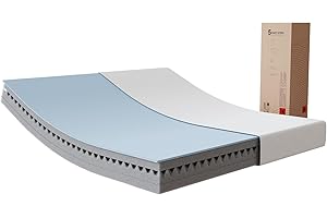 Novilla Matelas 140x200, 18 cm, Matelas Mousse à Mémoire de Forme en Gel 7 Zones, Mousse en Fibre de Bambou, Matelas de Lit d'Adulte et d'enfant, Mi-Ferme, Amovible et Lavable, Ultra Respirante