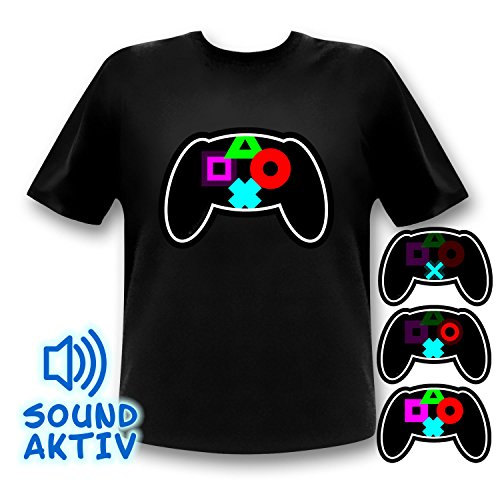 Preisvergleich Produktbild LED Equalizer Shirt für Gamer und Zocker (X-Large)