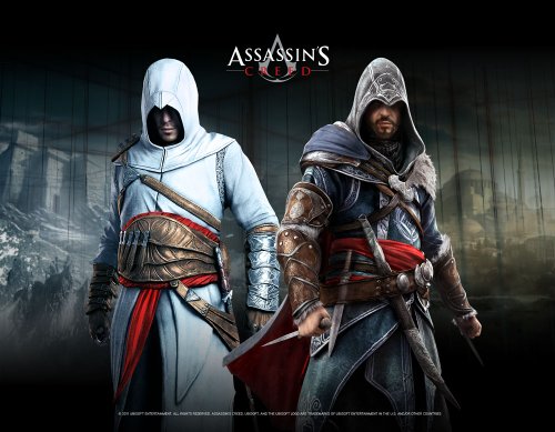 Preisvergleich Produktbild Assassins Creed Wallscroll Altair & Ezio Blackroom
