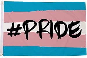 AZ FLAG - Flagge Hashtag Stolz Transgende - 150x90 cm - Hashtag Pride - Intersexuelle Fahne 100% Polyester mit Messing-Ösen - UV-beständig - Vives Farben - 110g