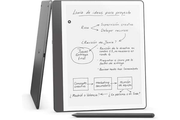 Amazon Kindle Scribe (64 GB) | Pantalla rediseñada con bordes uniformes. Escribe a mano sobre tus libros y documentos | Lápiz prémium | Gris tungsteno