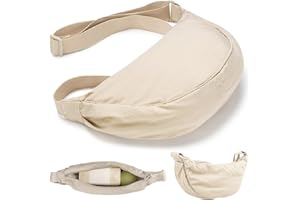NAVESO Nylon Crescent Bag, Dumpling Bags for Women, Crescent Crossbody Bags for women, Crescent Shoulder Bag with Adjustable Strap Solid Color Chest Bag Messenger Shoulder Bag