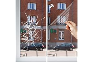 Dimexact Pellicola di Sicurezza Antieffrazione, Antirottura e Antigraffiti per finestre, Incolore - 120 Micron, Larghezza 0,75 m, in Rotolo