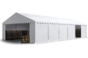 TOOLPORT Tente de Stockage 6x12 m abri bâche PVC 700 N imperméable Blanc