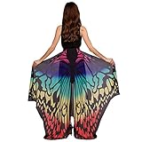 Schmetterlingsflügel Schal Sondereu Damen Schmetterling Wings Schals Nymphe Pixie Kostüm Zubehör 180 x145cm (10) -