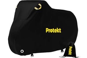 Protekt Funda para 2 bicicletas – Fundas de nailon 190T para almacenamiento exterior, resistente, impermeable, resistente al polvo, anti lluvia, revestimiento UV, bolsa de almacenamiento con agujeros