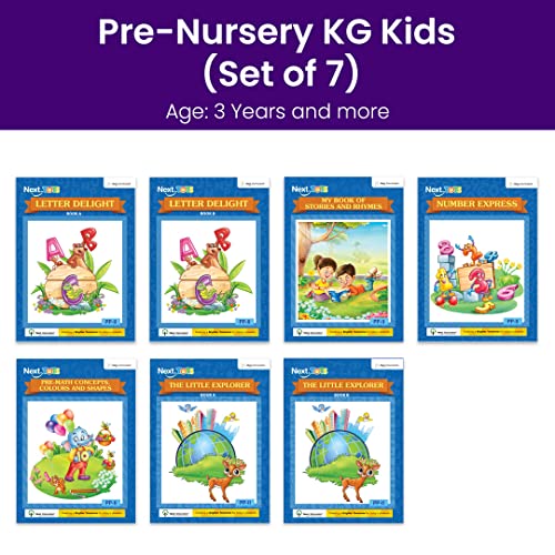 Combo of 7 Preprimary School Books for KG Kids (3+ Yrs) PP2 HomeSchooling/PreNursery