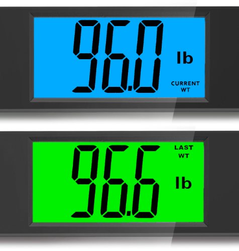 BalanceFrom hochpräzise MemoryTrack Premium Digital Waage / Personenwaage mit „Smart Step-On“ und MemoryTrack Technologie, extra großes zwei Farben Display [Neueste Version] - 4
