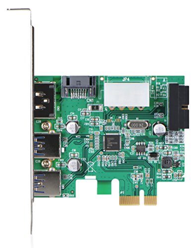 DONZO LT303 PCI Express Karte / PCIe Adapter mit 2 Port USB 3.0 extern + eSATA extern + eSATA Stromversorgung intern + 20 Pin USB 3.0 + 4 Pin Stromversorgung mit NEC UPD720201 Chipsatz - 2
