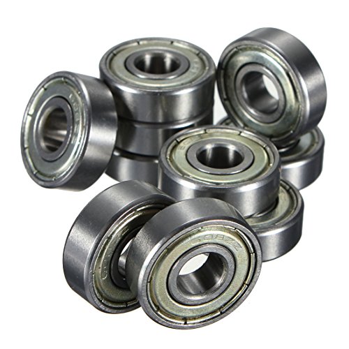 FamilyMall(TM)10 Stk. Kugellager miniatur Rillenkugellager 608 ZZ 8 x 22 x 7mm Bearing Stahl