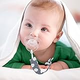 Itaar Pacifier Clip Schnullerketten Schnullerband aus Baumwolle 4 Stück - 7
