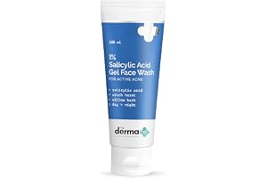 The Derma Co 1% Salicylic Acid Gel Face Wash with Salicylic Acid & Witch Hazel for Active Acne - 100 ml