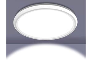 LIFOCI 15W LED Deckenleuchte Flach, 18cm Deckenlampe Kleine, 1800LM Lampe Decke Ultraflach Kaltweiss 5000K für Wohnzimmer Schlafzimmer Badezimmer Küche (Weiß, 1 Stück)
