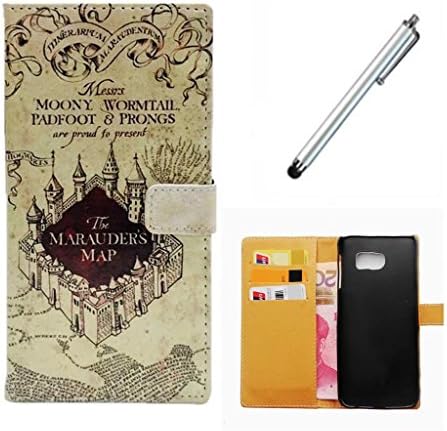 Lanpangzi Samsung Galaxy A3(2015)SM-A300F Case Flip PU Leather Magnetic Flip Wallet Cover with Card Slots & Stand Function Scratch-resistant Protective Skin Case - Map