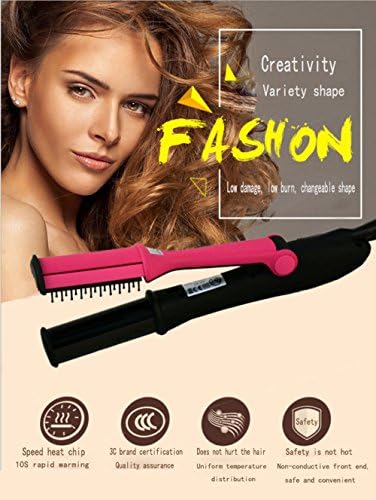 WDAKOWA 30mm Dry And Wet Hair Curlers Automatic Hair Curler 5 Heat Setting Straightener Liquid Crystal Multi-Function Hair Curlers 2 In 1 Hair Curler Wand