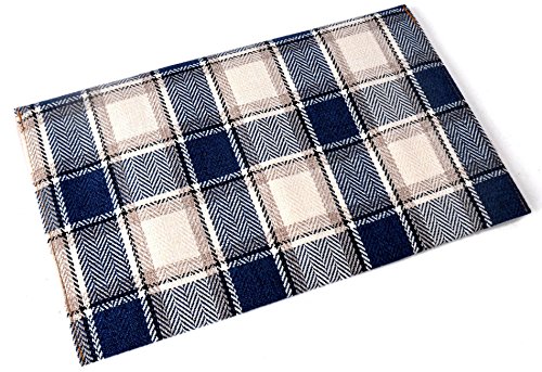 11,6-12,2 Zoll Tablet PC Laptop & Notebook Tweedstoff Tasche Hülle Sleeve Schutzhülle Smart Cover mit edlem Emblem-Verschluss perfekt für Apple MacBook Air 11,6″ Microsoft Surface Pro 3 Galaxy Tab Pro 12.2 Ativ Smart Seria 7 Slate XE700 . Asus VivoTab TF 810 F200MA CA LA Acer Iconia Tab Aspire Switch 11 V5 ChromeBook C720 11 + CB 3 One TravelMate X LG TabBook H160 Lenovo IdeaPad Yoga Lynx Flex S20 S30 HP Envy Toshiba WT310 Sony Vaio Tab 11 Stoff 9 (blau kariert) - 2