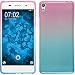 Produktbild PhoneNatic Case für Sony Xperia E5 Hülle Silikon Design:06 Ombrè + 2 Schutzfolien