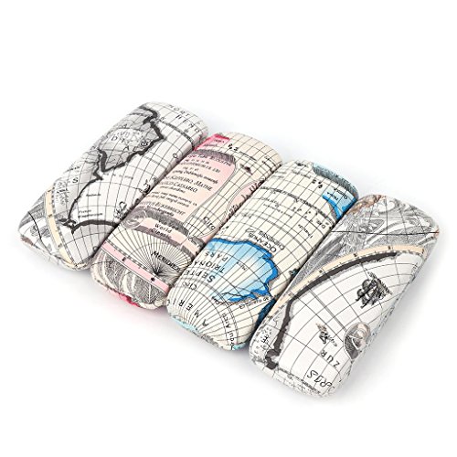 Preisvergleich Produktbild Jiamins Mode Kunstleder Weltkarte Design Brillenetui