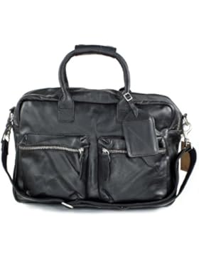 Cowboysbag Ledertasche Unisex - The Bag (44x28x19 cm), Farben:Schwarz
