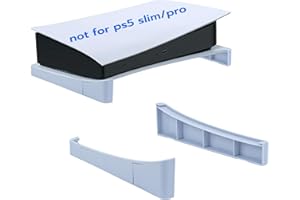 Mcbazel Soporte Horizontal Compatible con Consola PS5 DE/UHD, Soporte Base para Disco PS5 y Consola de edición Digital, con Almohadillas Antideslizantes Gery Blanco (No para PS5 Slim/PS5 Pro)