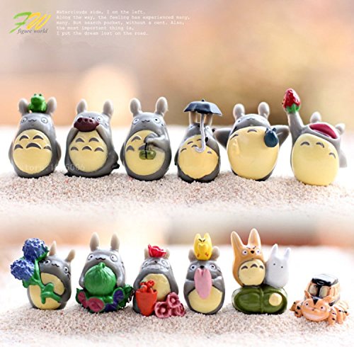 Channeltoys - Lot de 12pcs figurine Totoro à collectionner - PVC - 2/3 cm - générique - Neuf