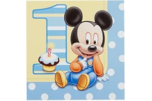 PARTYLANDIA Ostia Cialda Topolino Bambino Torta Decorazioni Festa Dischi Primo Compleanno