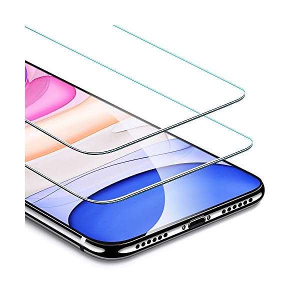 ESR Display Schutzfolie kompatibel mit iPhone 11/iPhone XR [2 Stück] [Face-ID kompatibel] [Hüllenfreundlich] - Hochwertiger Panzerglas Displayschutz mit Montagerahmen für iPhone 6,1 Zoll (2019)