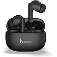 BERTH Bluetooth Earphones Airchords Gravity TWS Earbuds 60H Playtime, Advanced ANC (30dB), Bluetooth 5.3, IPX5 Waterproof, 10mm Drivers, Low Latency (45ms), Deep Bass (Black) (Bluetooth Earphones)