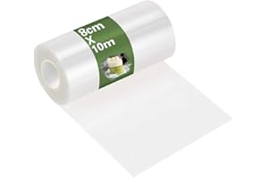 NIERBO Acetato per Pasticceria, 10m Rotolo di Nastro Acetato per Dolci Trasparente 8cm / 10cm Bordo per Dolci Decorazione di Mousse Torte Cioccolato (8cm)