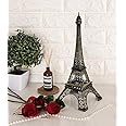SATYAM KRAFT 1 Piece Paris World Famous Building Metal Eiffel Tower Antique Vintage Statue for weddng, Office, Decorative Showpeice for Home, Gifts, Desk Decor, Table Stand (32 cm)