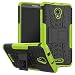 Produktbild Fall für Alcatel OneTouch Pop 4 Plus, Lifeepro [Stand-Funktion] Weiches Silikon + Plastik Schroffe Hybride Kombinierte Körper Rüstung Ultra Leichter Dünner Stoßsicherer Kratzer Voller Schutz Telefon Kasten für Alcatel OneTouch Pop 4 PlusGrün