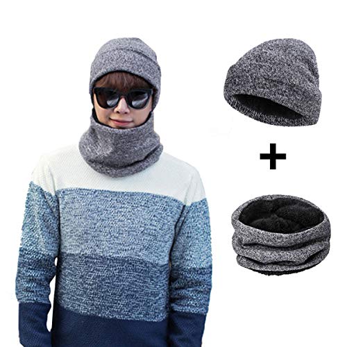 Sportlove - Set de bufanda, gorro y guantes - para hombre Gris gris Talla única