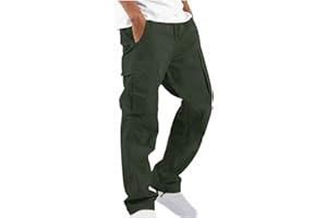 YOLIMOK Pantalones para Hombre Verano Moda Trabajo Pantalones Casual Pants Deporte Jogging Pantalon Suelto Fitness Chandal Hombre Al Aire Libre Pantalones de Trekking Multibolsillos Tallas Grandes