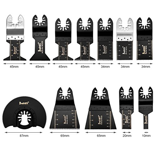 BABAN 12tlg Sägeblätter Zubehör Multi-Tool Multifunktionswerkzeuge Set Multitools Werkzeug für Fein Multimaster Makita Bosch - 3
