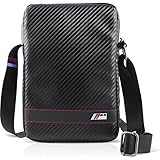 Elegantes Design BMW BMCBTBD5BL Sport-Reisetasche für Apple iPad Carbon-Effekt Streifen schwarz