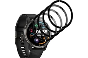 PAWHOLY 4 Stück für Panzerglas Garmin Venu 2 Schutzfolie, kratzfest bubble-free Hochtransparent für Folie Garmin Venu 2 Displayschutzfolie aus Komplexfolie,Einfache Anwendung Schutzglas