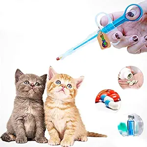 DreamAuro Pet Pill Dispenser, Tablet Shooter with Soft Silicone Tip, Medicine Feeding Dispenser Pill Pusher Water Dropper Feeding Kit for Dogs Cats Small Animals (Blue)