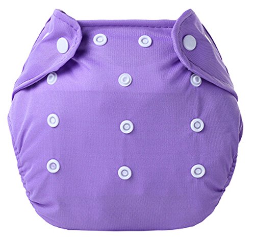 Set of 2 Cotton Diaper Pants Diapers Leak Proof Breathable Waterproof Purple