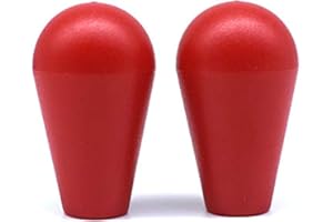 Arcity 2 Pcs Arcade Joystick Oval Bat Top Topper Knob Ball Top Handle Knob American Type Style Black and Black for Zippy SANWA SEIMITSU Arcade1up Machine Console Cabinet New