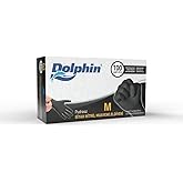Dolphin Pudrasız Siyah Nitril Eldiven, M