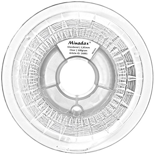 Minadax® 0,5kg Premium Qualität 2,85mm 3mm GLASS-Filament transparent für 3D-Drucker hergestellt in Europa - 2