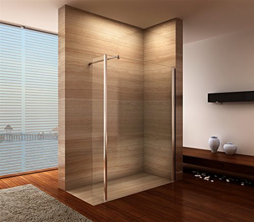 Seitenwand 30×200 cm inkl. Eckprofil, Spritzschutz für Walk In Dusche, 10mm STARK, aus ESG Sicherheitsglas zum Nachrüsten - 3