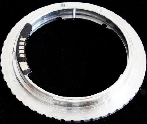 Pixtic - Anillo adaptador de objetivos [Af-Confirm] de Olympus OM para carcasas Canon EOS con montura EF/EF-S 